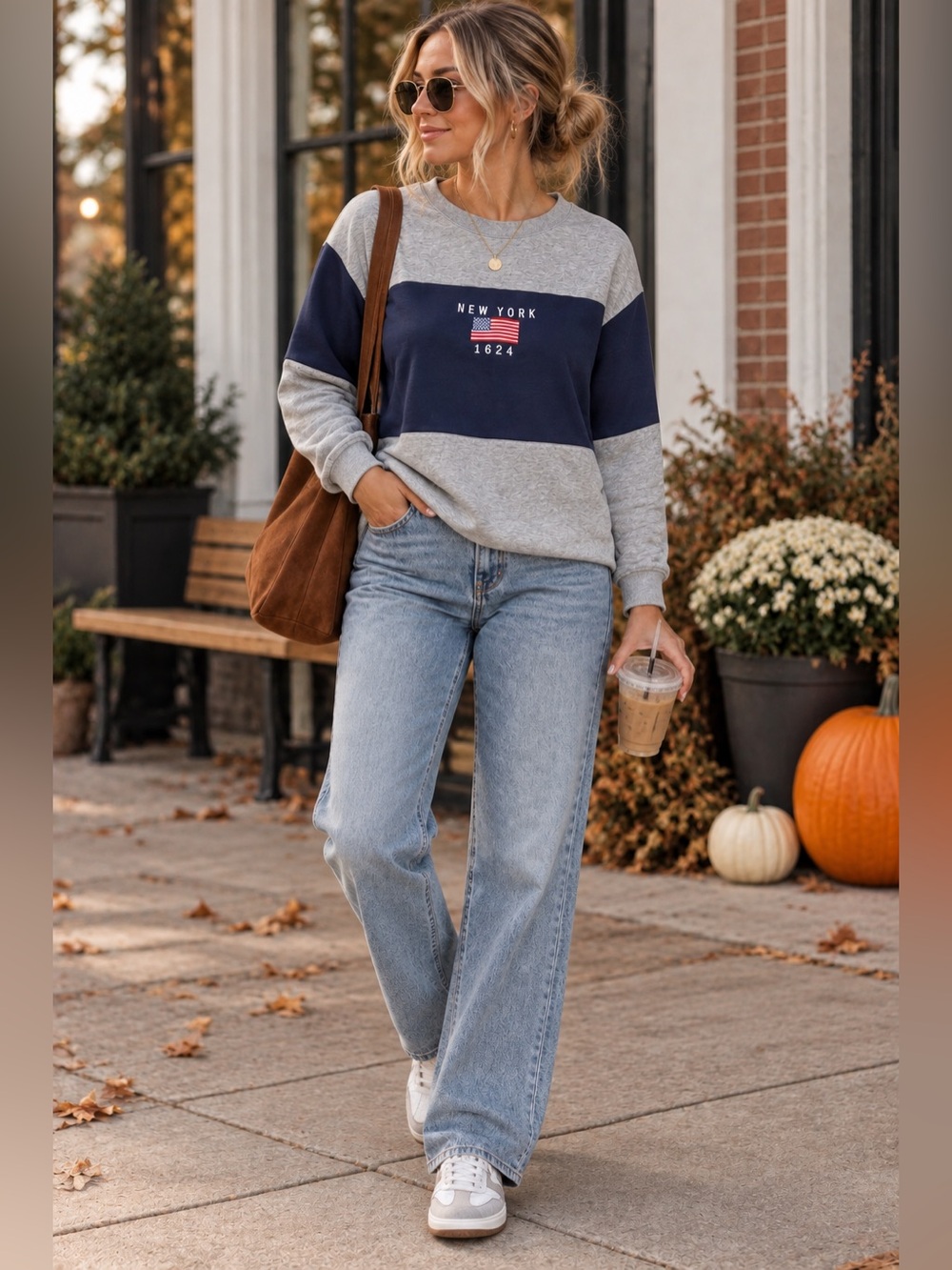 Lelis New York 1624 Colorblock Oversized Sweatshirt Size Small